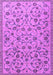 Machine Washable Persian Purple Traditional Area Rugs, wshtr2923pur