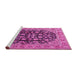 Sideview of Machine Washable Persian Pink Traditional Rug, wshtr2924pnk