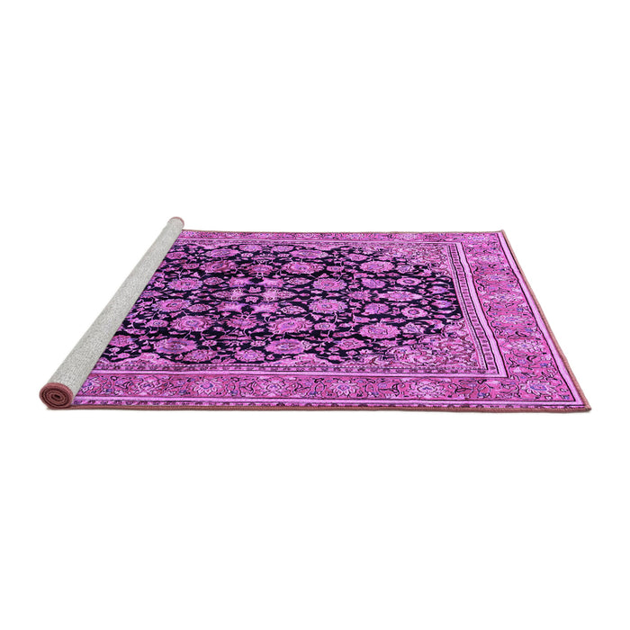 Sideview of Machine Washable Persian Purple Traditional Area Rugs, wshtr2924pur