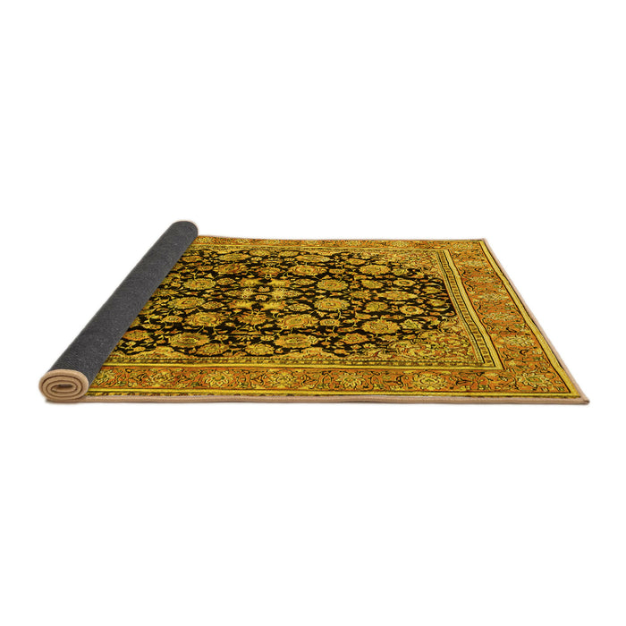Sideview of Persian Yellow Traditional Rug, tr2924yw