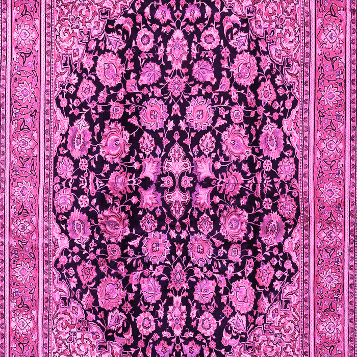 Machine Washable Persian Pink Traditional Rug, wshtr2924pnk