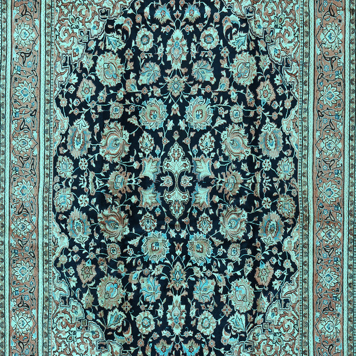 Machine Washable Persian Light Blue Traditional Rug, wshtr2924lblu