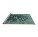 Sideview of Machine Washable Persian Light Blue Traditional Rug, wshtr2924lblu