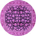 Round Persian Purple Traditional Rug, tr2924pur