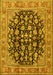 Machine Washable Persian Yellow Traditional Rug, wshtr2924yw