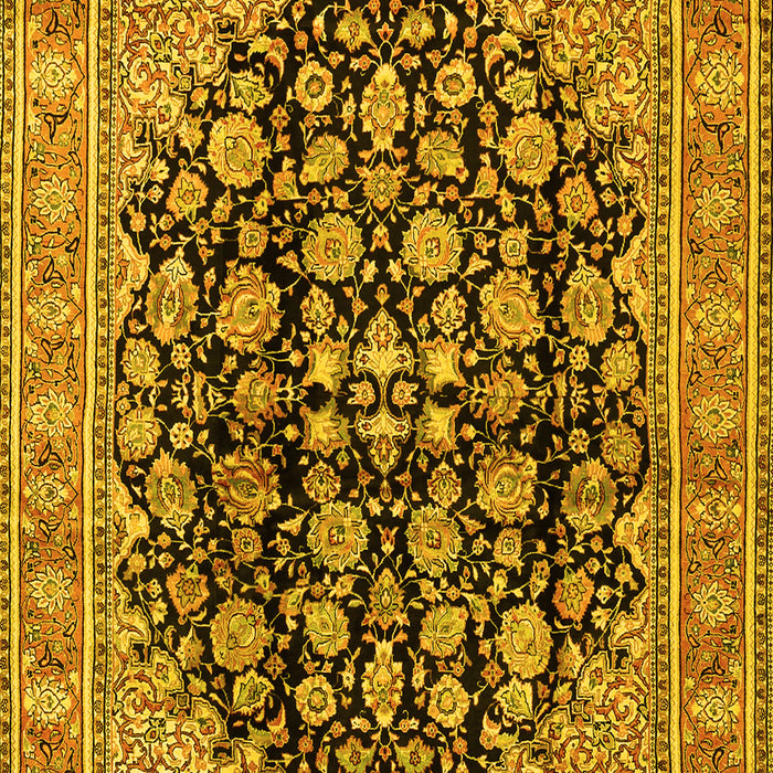 Machine Washable Persian Yellow Traditional Rug, wshtr2924yw