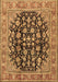 Machine Washable Persian Brown Traditional Rug, wshtr2924brn