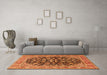 Machine Washable Persian Orange Traditional Area Rugs in a Living Room, wshtr2924org