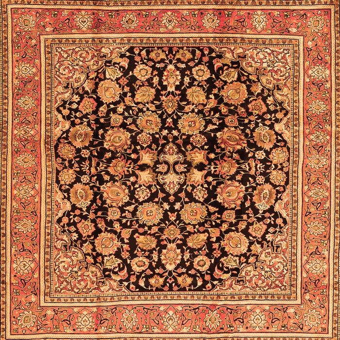 Serging Thickness of Persian Orange Traditional Rug, tr2924org