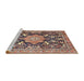 Sideview of Machine Washable Traditional Sepia Brown Rug, wshtr2925