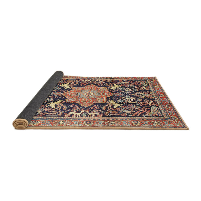 Sideview of Traditional Reddish Brown Persian Rug, tr2925