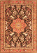 Serging Thickness of Machine Washable Persian Orange Traditional Area Rugs, wshtr2925org