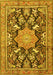 Machine Washable Persian Yellow Traditional Rug, wshtr2925yw