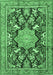 Machine Washable Persian Emerald Green Traditional Area Rugs, wshtr2925emgrn