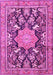 Machine Washable Persian Pink Traditional Rug, wshtr2925pnk