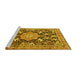 Sideview of Machine Washable Persian Yellow Traditional Rug, wshtr2925yw