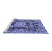 Sideview of Machine Washable Persian Blue Traditional Rug, wshtr2925blu