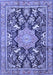 Machine Washable Persian Blue Traditional Rug, wshtr2925blu