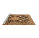 Sideview of Machine Washable Persian Brown Traditional Rug, wshtr2925brn