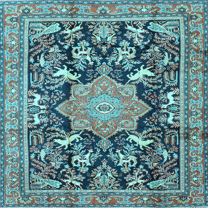 Square Persian Light Blue Traditional Rug, tr2925lblu
