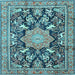 Square Persian Light Blue Traditional Rug, tr2925lblu