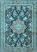 Machine Washable Persian Light Blue Traditional Rug, wshtr2925lblu