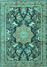 Machine Washable Persian Turquoise Traditional Area Rugs, wshtr2925turq