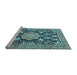 Sideview of Machine Washable Persian Light Blue Traditional Rug, wshtr2925lblu