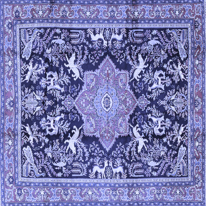 Square Persian Blue Traditional Rug, tr2925blu