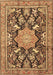 Machine Washable Persian Brown Traditional Rug, wshtr2925brn