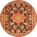 Machine Washable Persian Orange Traditional Area Rugs, wshtr2925org