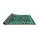 Sideview of Persian Turquoise Traditional Rug, tr2926turq