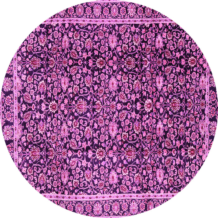 Round Persian Pink Traditional Rug, tr2926pnk