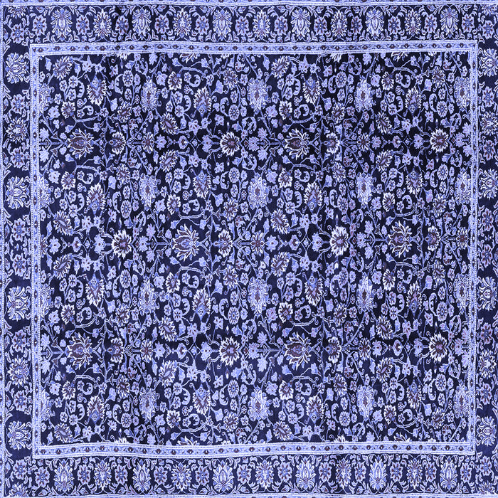 Square Machine Washable Persian Blue Traditional Rug, wshtr2926blu