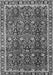 Serging Thickness of Machine Washable Persian Gray Traditional Rug, wshtr2926gry