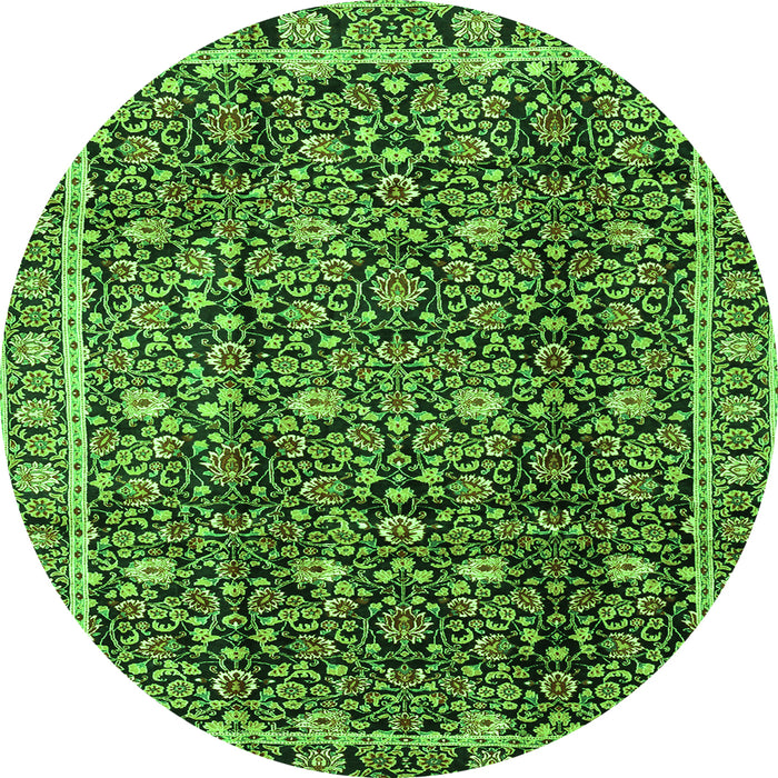 Machine Washable Persian Green Traditional Area Rugs, wshtr2926grn