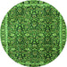 Machine Washable Persian Green Traditional Area Rugs, wshtr2926grn