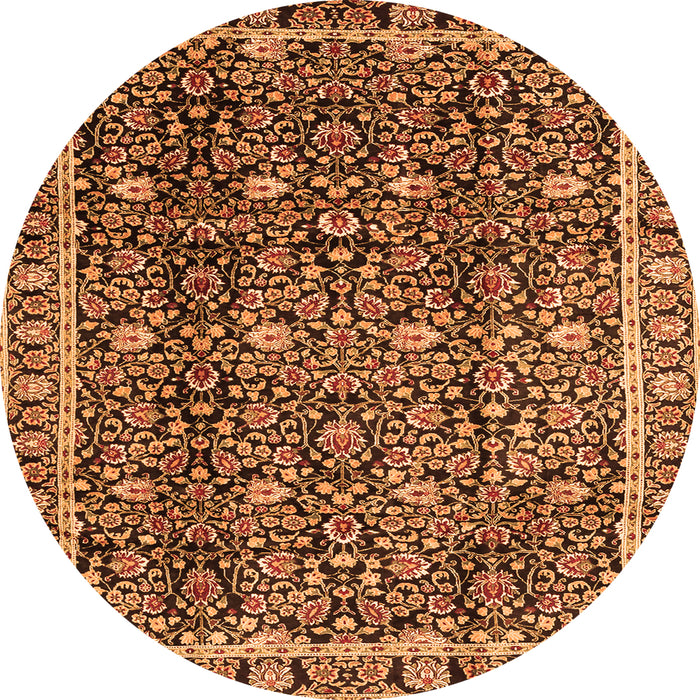 Machine Washable Persian Orange Traditional Area Rugs, wshtr2926org