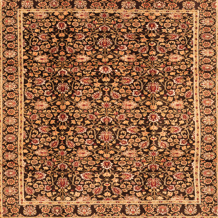 Serging Thickness of Persian Orange Traditional Rug, tr2926org