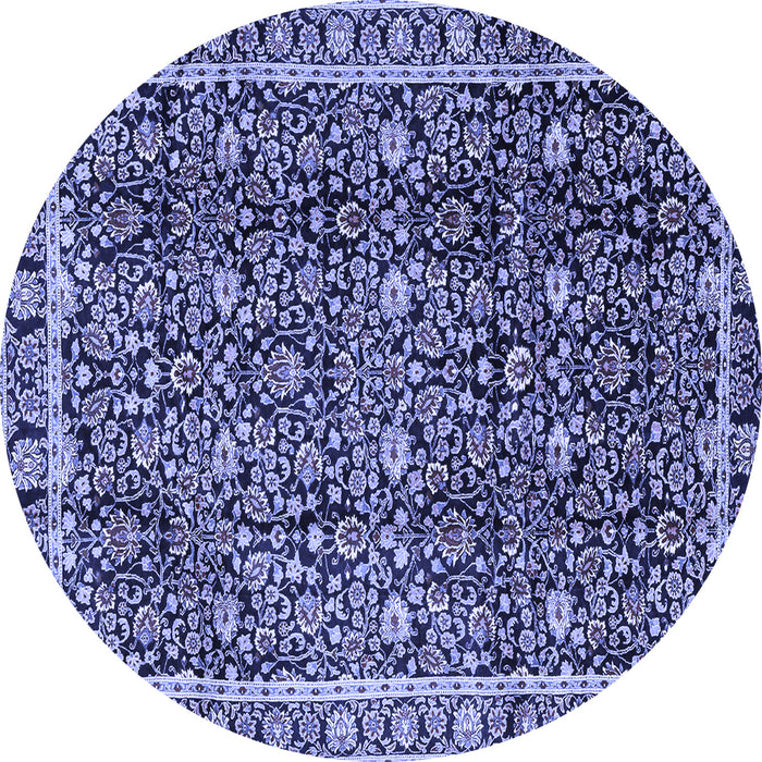 Round Persian Blue Traditional Rug, tr2926blu