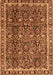 Serging Thickness of Machine Washable Persian Orange Traditional Area Rugs, wshtr2926org