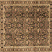 Square Persian Brown Traditional Rug, tr2926brn