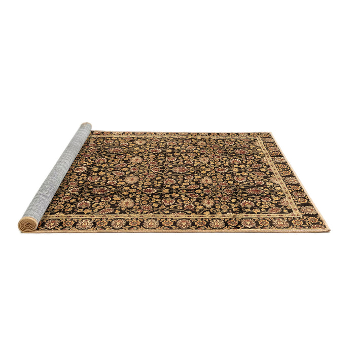 Sideview of Machine Washable Persian Brown Traditional Rug, wshtr2926brn