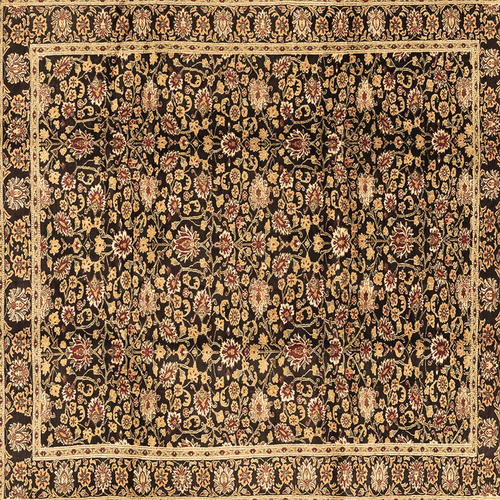 Square Machine Washable Persian Brown Traditional Rug, wshtr2926brn