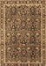 Machine Washable Persian Brown Traditional Rug, wshtr2926brn