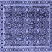 Square Persian Blue Traditional Rug, tr2926blu
