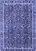 Machine Washable Persian Blue Traditional Rug, wshtr2926blu