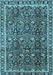 Machine Washable Persian Light Blue Traditional Rug, wshtr2926lblu