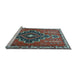 Sideview of Machine Washable Persian Light Blue Traditional Rug, wshtr2927lblu