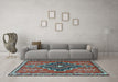 Machine Washable Persian Light Blue Traditional Rug in a Living Room, wshtr2927lblu